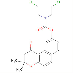 57167-83-6  Carbamic acid, bis(2-chloroethyl)-,2,3-dihydro-3,3-dimethyl-1-oxo-1H-naphtho[2,1-b]pyran-9-yl ester