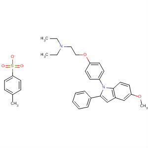 57217-85-3  Ethanamine,N,N-diethyl-2-[4-(5-methoxy-2-phenyl-1H-indol-1-yl)phenoxy]-,4-methylbenzenesulfonate