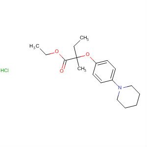 57291-03-9  Butaanzuur, 2-methyl-2-[4-(1-piperidinyl)fenoxy]-, ethylester, hydrochloride