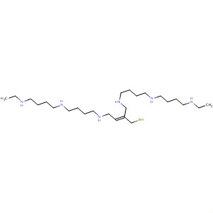 573670-35-6  2-Butene-1-thiol,4-[[4-[[4-(ethylamino)butyl]amino]butyl]amino]-2-[[[4-[[4-(ethylamino)butyl]amino]butyl]amino]methyl]-, (2E)-
