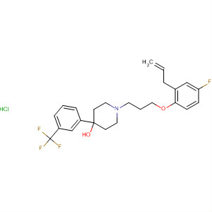 57382-04-4  4-Piperidinol,1-[3-[4-fluoro-2-(2-propenyl)phenoxy]propyl]-4-[3-(trifluoromethyl)phenyl]-, hydrochloride