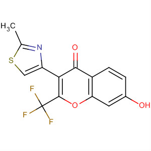 57390-77-9  4H-1-Benzopyran-4-one,7-hydroxy-3-(2-methyl-4-thiazolyl)-2-(trifluoromethyl)-