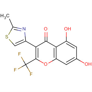 57390-92-8  4H-1-Benzopyran-4-one,5,7-dihydroxy-3-(2-methyl-4-thiazolyl)-2-(trifluoromethyl)-