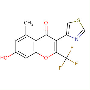 57390-93-9  4H-1-Benzopyran-4-one,7-hydroxy-5-methyl-3-(4-thiazolyl)-2-(trifluoromethyl)- 57390-93-9  4H-1-Benzopyran-4-one,7-hydroxy-5-methyl-3-(4-thiazolyl)-2-(trifluoromethyl)-