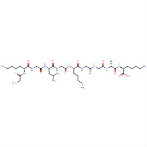 573989-11-4  L-Lysine, glycyl-L-lysylglycyl-L-leucylglycyl-L-lysylglycylglycyl-L-alanyl-