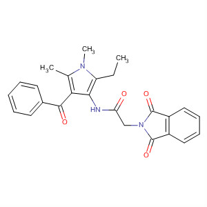 57435-97-9  2H-Isoindole-2-acetamide,N-(4-benzoyl-2-ethyl-1,5-dimethyl-1H-pyrrol-3-yl)-1,3-dihydro-1,3-dioxo-