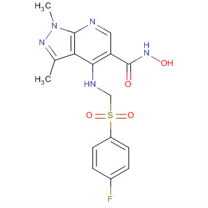 574705-74-1  1H-Pyrazolo[3,4-b]pyridine-5-carboxamide,4-[[(4-fluorophenyl)sulfonyl]methylamino]-N-hydroxy-1,3-dimethyl-
