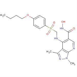 574705-75-2  1H-Pyrazolo[3,4-b]pyridine-5-carboxamide,4-[[(4-butoxyphenyl)sulfonyl]methylamino]-N-hydroxy-1,3-dimethyl-