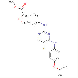 575476-91-4  2-Benzofurancarboxylic acid,5-[[5-fluoro-4-[[4-(1-methylethoxy)phenyl]amino]-2-pyrimidinyl]amino]-,methyl ester
