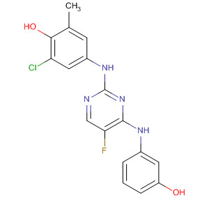 575478-30-7  Phenol,2-chloro-4-[[5-fluoro-4-[(3-hydroxyphenyl)amino]-2-pyrimidinyl]amino]-6-methyl-