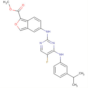 575478-39-6  2-Benzofurancarboxylic acid,5-[[5-fluoro-4-[[3-(1-methylethyl)phenyl]amino]-2-pyrimidinyl]amino]-,methyl ester