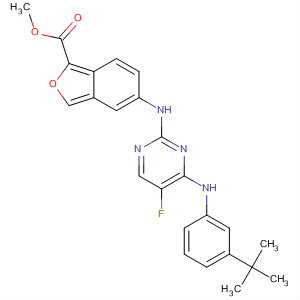 575478-42-1  2-Benzofurancarboxylic acid,5-[[4-[[3-(1,1-dimethylethyl)phenyl]amino]-5-fluoro-2-pyrimidinyl]amino]-,methyl ester