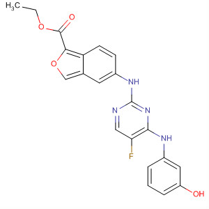 575478-56-7  2-Benzofurancarboxylic acid,5-[[5-fluoro-4-[(3-hydroxyphenyl)amino]-2-pyrimidinyl]amino]-, ethyl ester