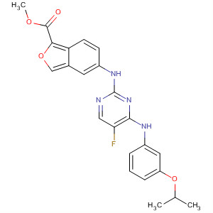 575478-63-6  2-Benzofurancarboxylic acid,5-[[5-fluoro-4-[[3-(1-methylethoxy)phenyl]amino]-2-pyrimidinyl]amino]-,methyl ester