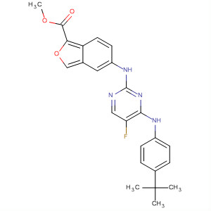575478-66-9  2-Benzofurancarboxylic acid,5-[[4-[[4-(1,1-dimethylethyl)phenyl]amino]-5-fluoro-2-pyrimidinyl]amino]-,methyl ester