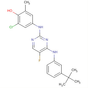 575479-18-4  Phenol,2-chloro-4-[[4-[[3-(1,1-dimethylethyl)phenyl]amino]-5-fluoro-2-pyrimidinyl]amino]-6-methyl-