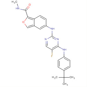 575479-94-6  2-Benzofurancarboxamide,5-[[4-[[4-(1,1-dimethylethyl)phenyl]amino]-5-fluoro-2-pyrimidinyl]amino]-N-methyl-