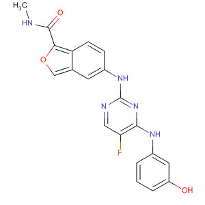 575480-42-1  2-Benzofurancarboxamide,5-[[5-fluoro-4-[(3-hydroxyphenyl)amino]-2-pyrimidinyl]amino]-N-methyl-
