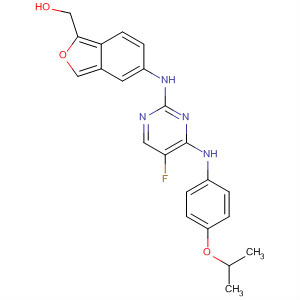 575481-49-1  2-Benzofuranmethanol,5-[[5-fluoro-4-[[4-(1-methylethoxy)phenyl]amino]-2-pyrimidinyl]amino]-