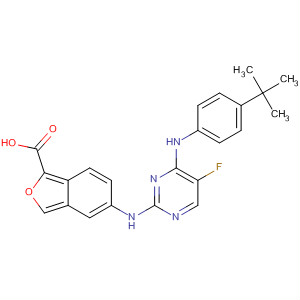 575481-80-0  2-Benzofurancarboxylic acid,5-[[4-[[4-(1,1-dimethylethyl)phenyl]amino]-5-fluoro-2-pyrimidinyl]amino]-