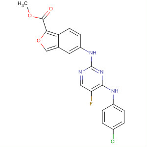 575483-41-9  2-Benzofurancarboxylic acid,5-[[4-[(4-chlorophenyl)amino]-5-fluoro-2-pyrimidinyl]amino]-, methylester
