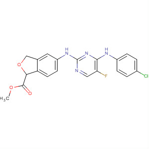 575483-57-7  2-Benzofurancarboxylic acid,5-[[4-[(4-chlorophenyl)amino]-5-fluoro-2-pyrimidinyl]amino]-2,3-dihydro-,methyl ester