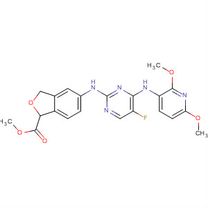 575483-59-9  2-Benzofurancarboxylic acid,5-[[4-[(2,6-dimethoxy-3-pyridinyl)amino]-5-fluoro-2-pyrimidinyl]amino]-2,3-dihydro-, methyl ester