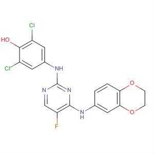 575483-86-2  Phenol,2,6-dichloro-4-[[4-[(2,3-dihydro-1,4-benzodioxin-6-yl)amino]-5-fluoro-2-pyrimidinyl]amino]-