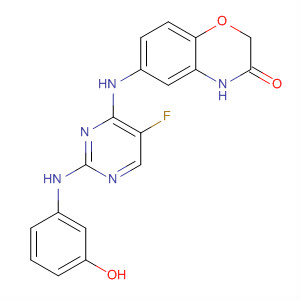 575485-41-5  2H-1,4-Benzoxazin-3(4H)-one,6-[[5-fluoro-2-[(3-hydroxyphenyl)amino]-4-pyrimidinyl]amino]-