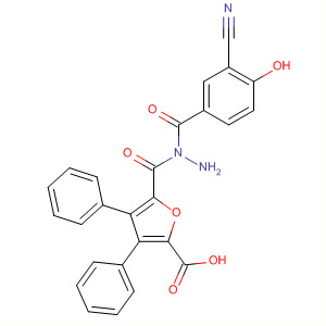 576168-25-7  2-Furancarboxylic acid, 3,4-diphenyl-,2-(3-cyano-4-hydroxybenzoyl)hydrazide