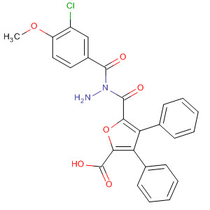 576168-40-6  2-Furancarboxylic acid, 3,4-diphenyl-,2-(3-chloro-4-methoxybenzoyl)hydrazide
