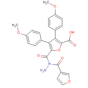 576168-91-7  2-Furancarboxylic acid, 3,4-bis(4-methoxyphenyl)-,2-(3-furanylcarbonyl)hydrazide
