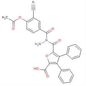 576169-01-2  2-Furancarboxylic acid, 3,4-diphenyl-,2-[4-(acetyloxy)-3-cyanobenzoyl]hydrazide