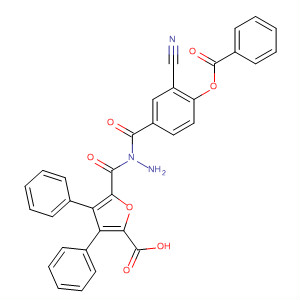 576169-02-3  2-Furancarboxylic acid, 3,4-diphenyl-,2-[4-(benzoyloxy)-3-cyanobenzoyl]hydrazide