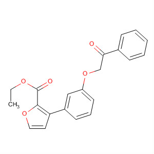 576170-24-6  2-Furancarboxylic acid, 3-[3-(2-oxo-2-phenylethoxy)phenyl]-, ethyl ester