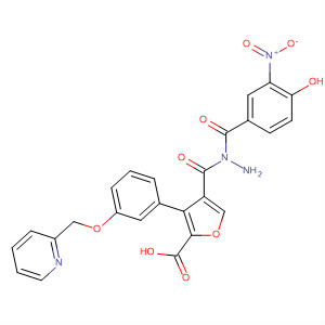 576170-52-0  2-Furancarboxylic acid, 3-[3-(2-pyridinylmethoxy)phenyl]-,2-(4-hydroxy-3-nitrobenzoyl)hydrazide