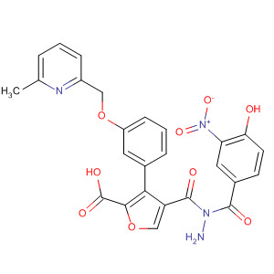 576170-61-1  2-Furancarboxylic acid, 3-[3-[(6-methyl-2-pyridinyl)methoxy]phenyl]-,2-(4-hydroxy-3-nitrobenzoyl)hydrazide