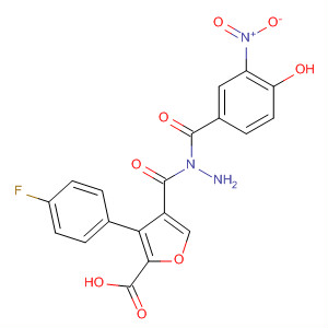 576170-79-1  2-Furancarboxylic acid, 3-(4-fluorophenyl)-,2-(4-hydroxy-3-nitrobenzoyl)hydrazide