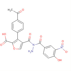 576170-80-4  2-Furancarboxylic acid, 3-(4-acetylphenyl)-,2-(4-hydroxy-3-nitrobenzoyl)hydrazide