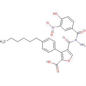 576170-83-7  2-Furancarboxylic acid, 3-(4-hexylphenyl)-,2-(4-hydroxy-3-nitrobenzoyl)hydrazide