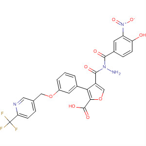 576170-96-2  2-Furancarboxylic acid,3-[3-[[6-(trifluoromethyl)-3-pyridinyl]methoxy]phenyl]-,2-(4-hydroxy-3-nitrobenzoyl)hydrazide