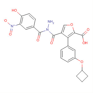 576171-09-0  2-Furancarboxylic acid, 3-[3-(cyclobutyloxy)phenyl]-,2-(4-hydroxy-3-nitrobenzoyl)hydrazide