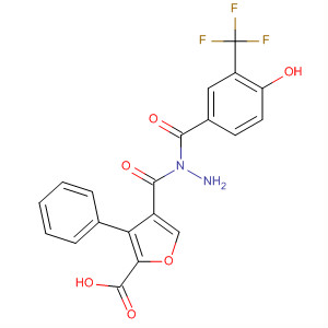 576171-15-8  2-Furancarboxylic acid, 3-phenyl-,2-[4-hydroxy-3-(trifluoromethyl)benzoyl]hydrazide