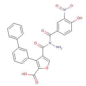 576171-39-6  2-Furancarboxylic acid, 3-[1,1'-biphenyl]-3-yl-,2-(4-hydroxy-3-nitrobenzoyl)hydrazide