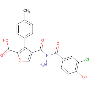 576171-60-3  2-Furancarboxylic acid, 3-(4-methylphenyl)-,2-(3-chloro-4-hydroxybenzoyl)hydrazide