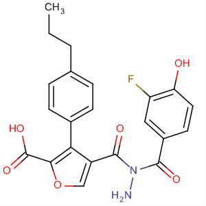 576171-62-5  2-Furancarboxylic acid, 3-(4-propylphenyl)-,2-(3-fluoro-4-hydroxybenzoyl)hydrazide