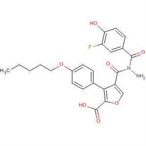 576171-64-7  2-Furancarboxylic acid, 3-[4-(pentyloxy)phenyl]-,2-(3-fluoro-4-hydroxybenzoyl)hydrazide