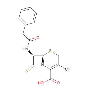 57630-41-8  5-Thia-1-azabicyclo[4.2.0]oct-2-ene-2-carboxylic acid,3-methyl-7-[(phenylacetyl)amino]-8-thioxo-, (6R,7S)-