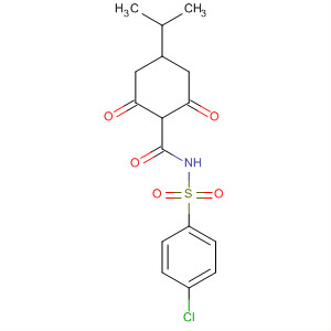 57641-82-4  Cyclohexanecarboxamide,N-[(4-chlorophenyl)sulfonyl]-4-(1-methylethyl)-2,6-dioxo-