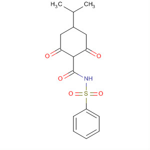 57641-90-4  Cyclohexanecarboxamide,4-(1-methylethyl)-2,6-dioxo-N-(phenylsulfonyl)-